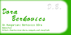 dora berkovics business card